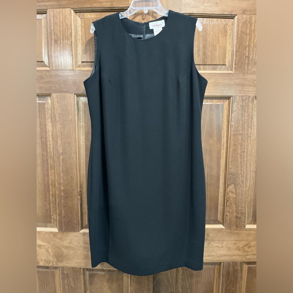 Worthington Women’s Classic Black Sleeveless Sheath Dress, Size 16T